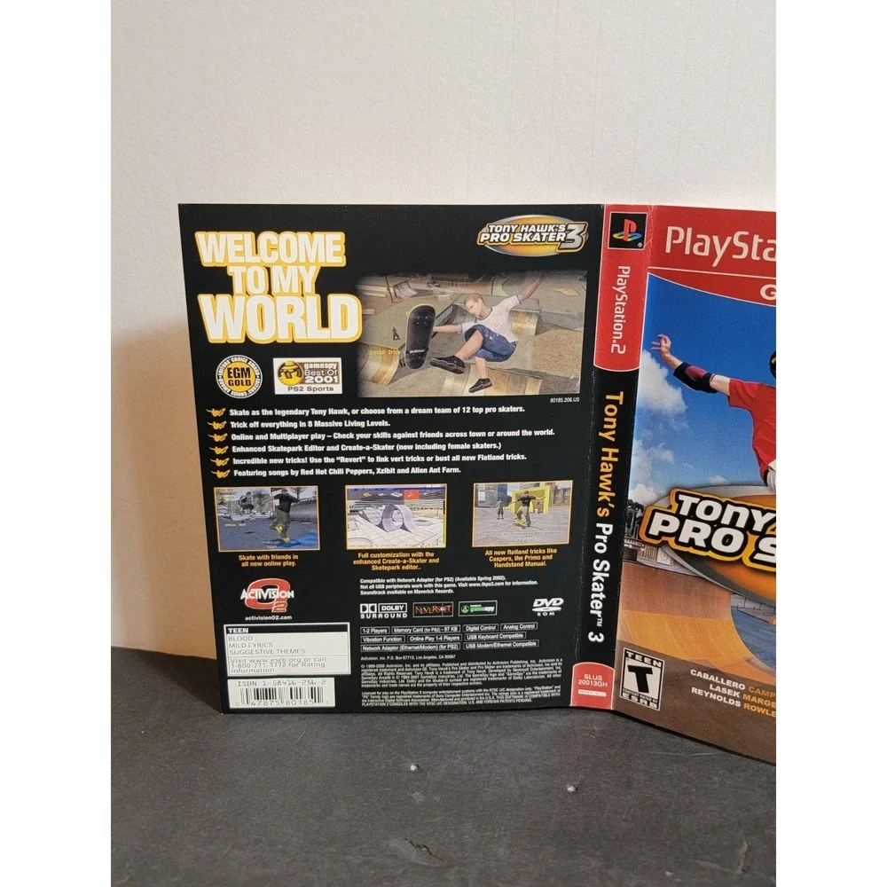 Tony‎ Hawks Pro Skater 3 PS2 Case Insert Only Playstation 2 OEM Excellent